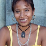 Smiling beautiful woman - Mujer hermosa sonriendo; Cacaopero, Morazán, El Salvador