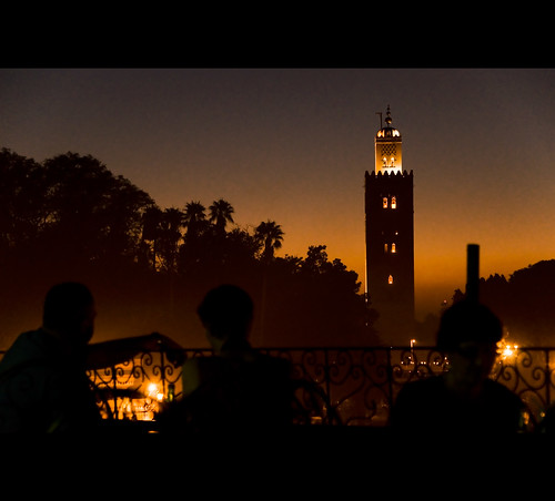 africa winter sunset holiday tower warm daniel islam morocco atlas marrakesh marokko balkony mainsquare d300 jamaaelfna grandterracedubalcon