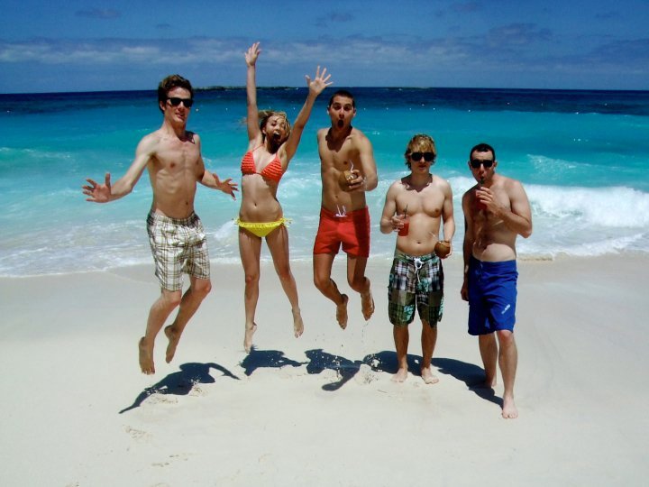 Emily Osment & her Band in the Bahamas.