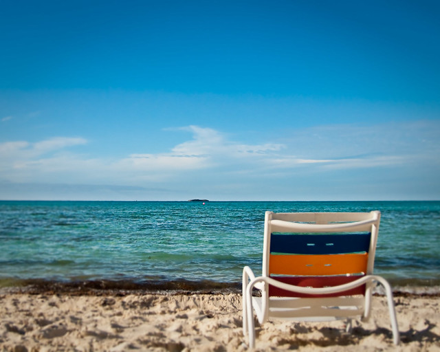 Beach chair on Serenity Bay