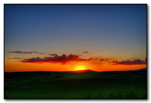 sunset sky clouds moscow idaho hdr palouse