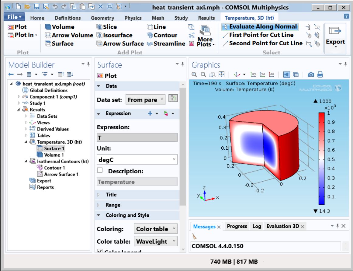 Working with Comsol Multiphysics 4.4 with Update2