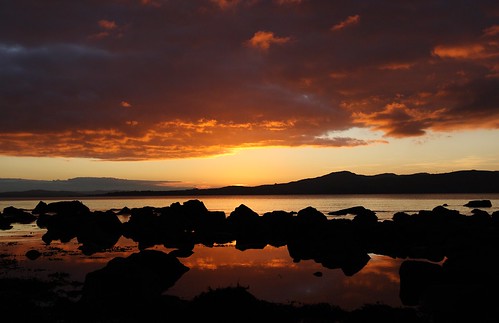ireland sunset pool clouds reflections coast rocks coastal png february donegal buncrana swilly