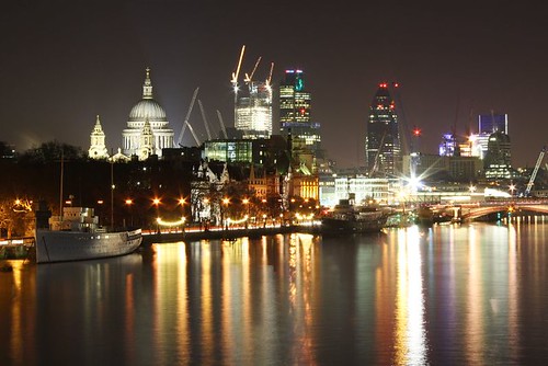 Night in City of London