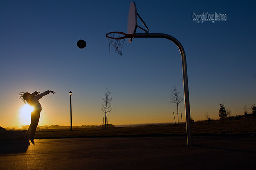 sunset basketball bluesky backlit backlighting 2010inphotos