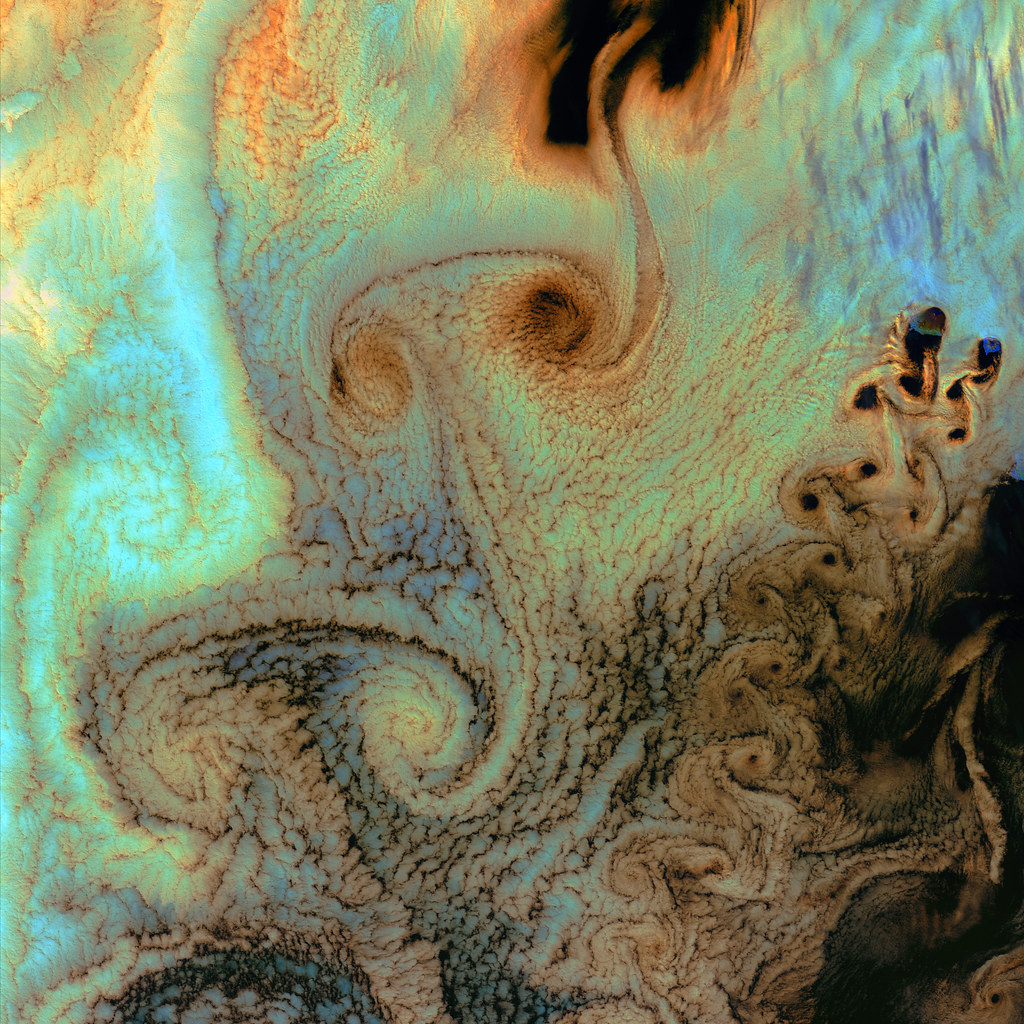 Earth from Space: Von Karman Vortices by NASA