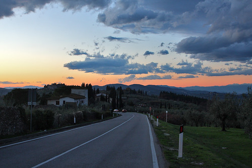 road sunset sky italy nature colors night clouds canon landscape geotagged strada italia tramonto nuvole nocturnal hills tuscany toscana notturna notte paesaggio colline notturno impruneta eos40d six72