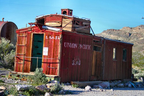 town nevada ghost caboose rhyolite