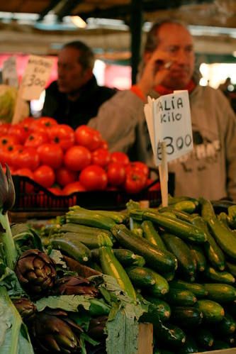 Vegetable market in Milan, Italy