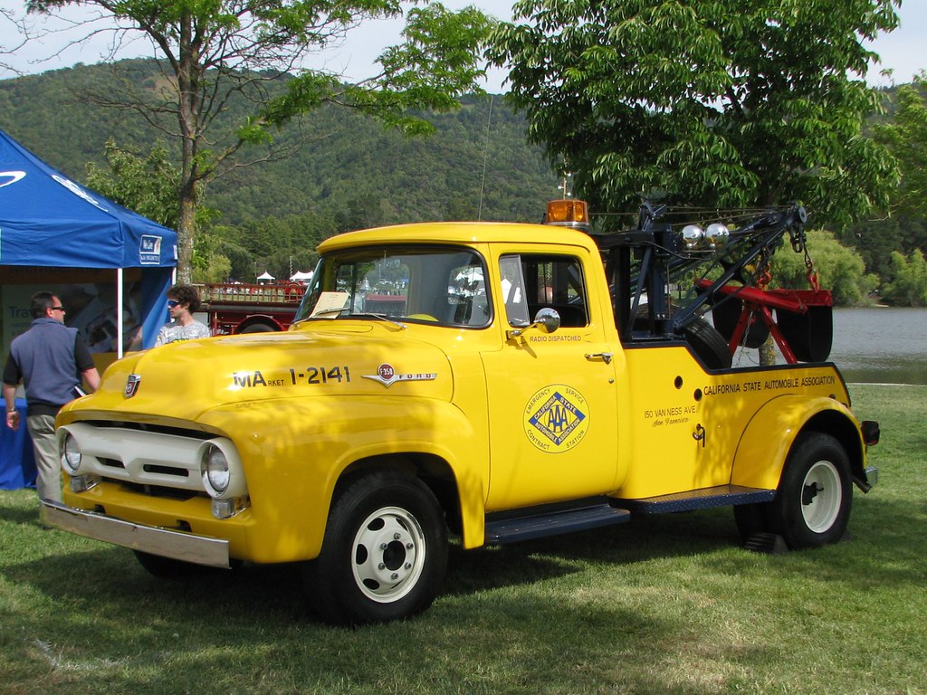 Antique ford tow truck