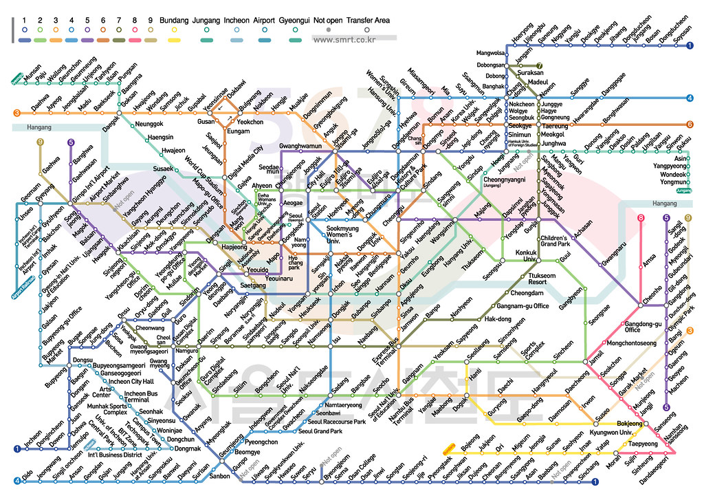 Seoul Subway map (English)