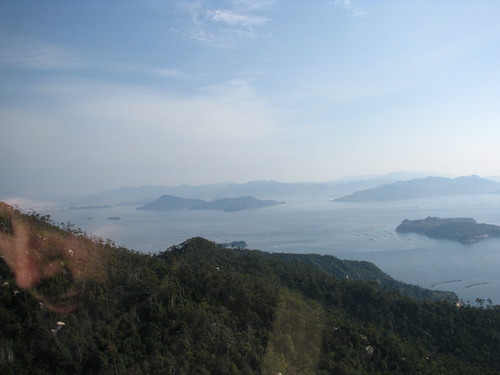 sea mer japan landscape bay miyajima 日本 paysage 海 japon 風景 ropeway baie 宮島 景色 téléphérique 湾 ロープウエー forêtvierge 原生林primevalforest