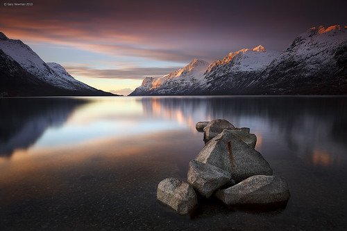 longexposure sunset mountains water norway still rocks arctic fjord tromso nd110 ersfjordbotn