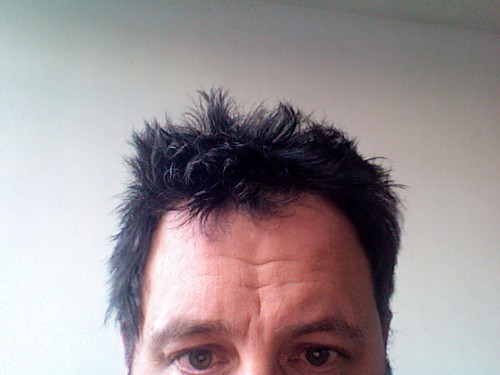 hair at start of writing Wired column