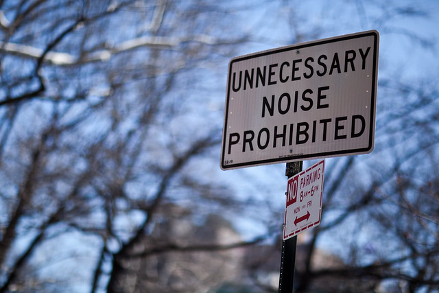 Unncessary Noise Prohibited