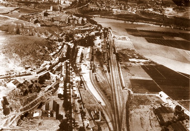 Barrio de Santa Bárbara y Estación de Ferrocarril de Toledo a comienzos del siglo XX