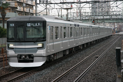 Tokyo Metro 13000 series in Nishi-Arai.Sta, Adachi, Tokyo, Japan /July 1, 2017