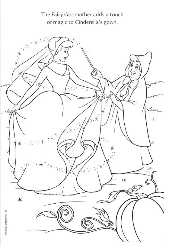 fairy godmother from cinderalla coloring pages - photo #18