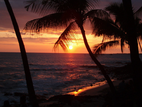 ocean sunset sea beach beautiful clouds hawaii sand paradise surf scene surfing pacificocean palmtree bigisland kona kailuakona aliidrive northkona honls barryfackler barronfackler