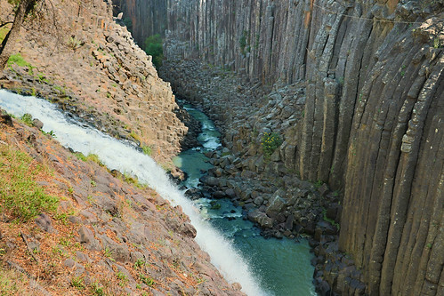 basaltic prisms volcanic stones nature waterfall river santa maria regla huasca de ocampo hidalgo méxico