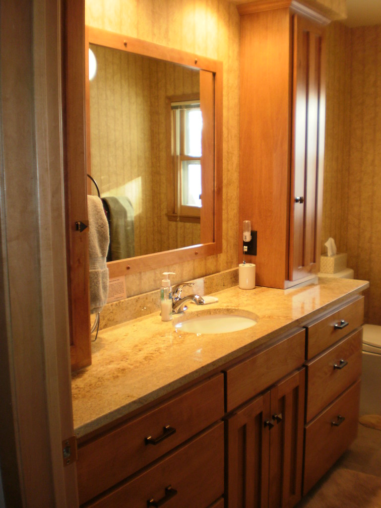 Birch Bathroom Vanity And Tower Cabinets Birch Cabinets S Flickr