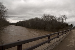 Flooding of Rappahannock River at Kelly's Ford: Looking north to Fauquier