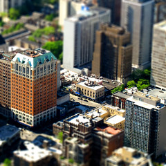 miniature fake - view from John Hancock building, Chicago