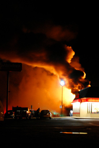 night fire smoke south central carolina laundromat firedepartment clemson 2010 onceaday nikond60 365project willieleejones twothousandandten 3652010 centralvolunteerfiredepartment
