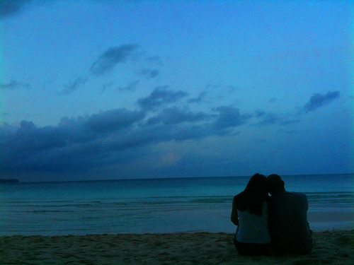 people beach nature beauty sunrise landscape dawn scenery couple alone together romantic boracay
