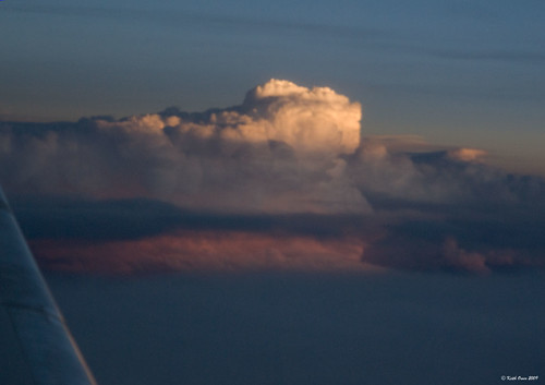 sunset cloud airplane smoke