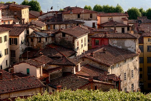 red italy buildings holidays honeymoon view tuscany barga