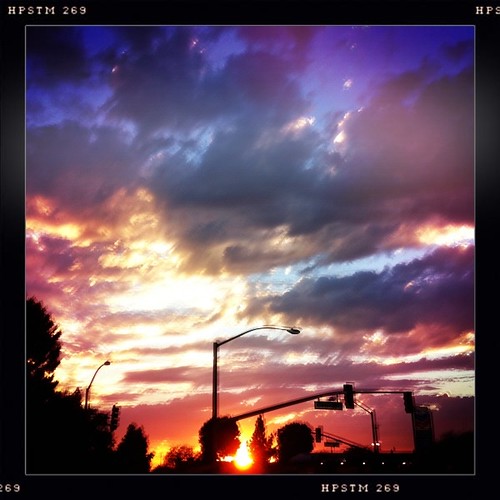 california sunset sky silhouette clouds horizon bakersfield magichour goldenhour iphone hipstamatic