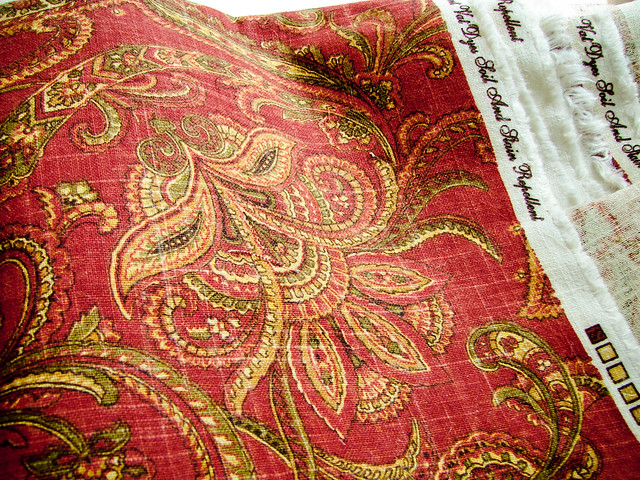 175/365: Red Paisley Fabric | Flickr - Photo Sharing!