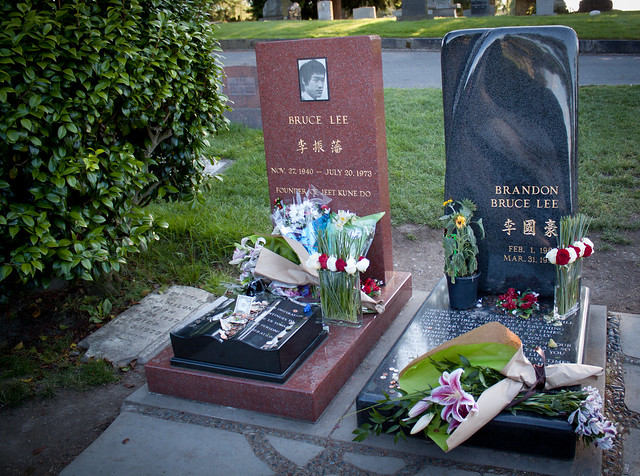 La tumba de Bruce Lee y Brandon Lee en Seattle