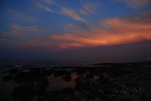 sunset sea clouds mare poliganoamare
