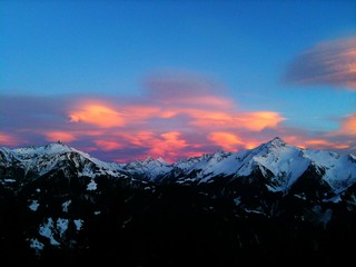 Sonnenuntergang in den Zillertaler Alpen