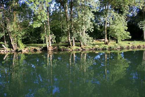 reflection indre rivière reflet paysage soir arbre