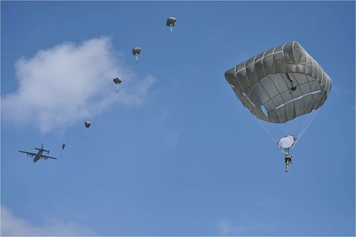 First parachute photo