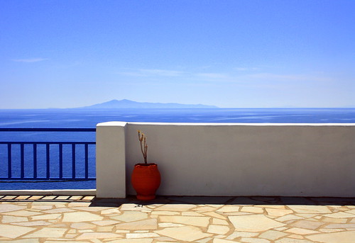 blue urn landscape balcony aegean greece kea andros cyclades batsi explored sunsetstudios stivari