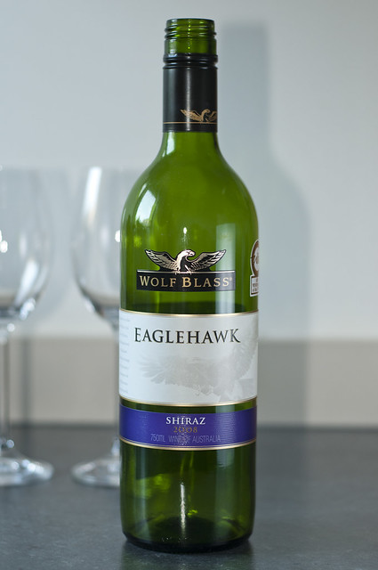 2008 Eaglehawk Shiraz from Wolf Blass, Australia.