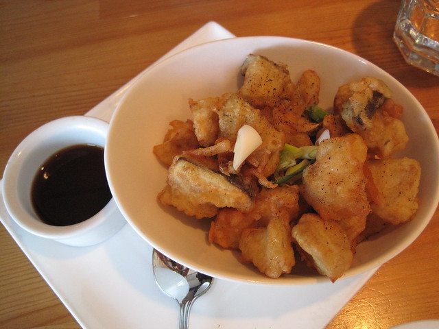 Green Elephant: king oyster mushroom tempura with scallions, salt and pepper 