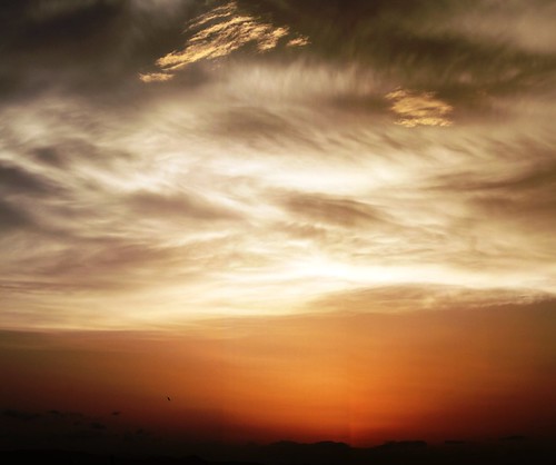 sunset sky clouds panoramicview