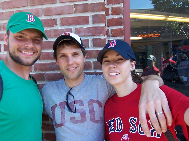 jordan, ian, and anna before the sox game