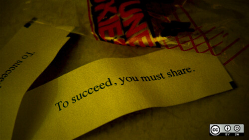 Fortune cookie says: To succeed, you must share.
