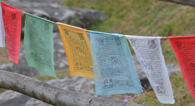 drapeaux de prière tibétains