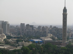 Pyramids of Giza from Downtown Cairo