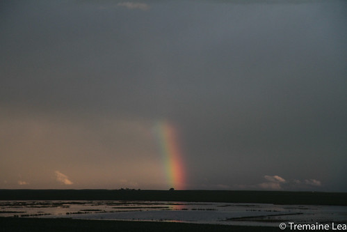 reflection rainbow alberta prairies stormchasing