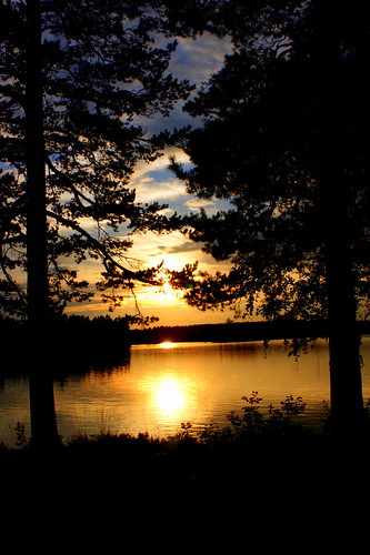 camping sunset sea sky water see sonnenuntergang sweden sony schweden free 350 alpha