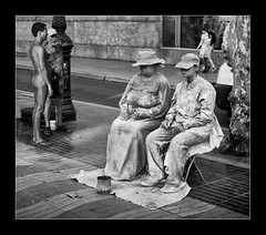 Nudismo en La Rambla - Barcelona