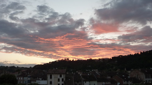 sunset france clouds moissac